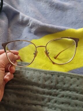 Coach Gold Metal Cat-Eye Glasses